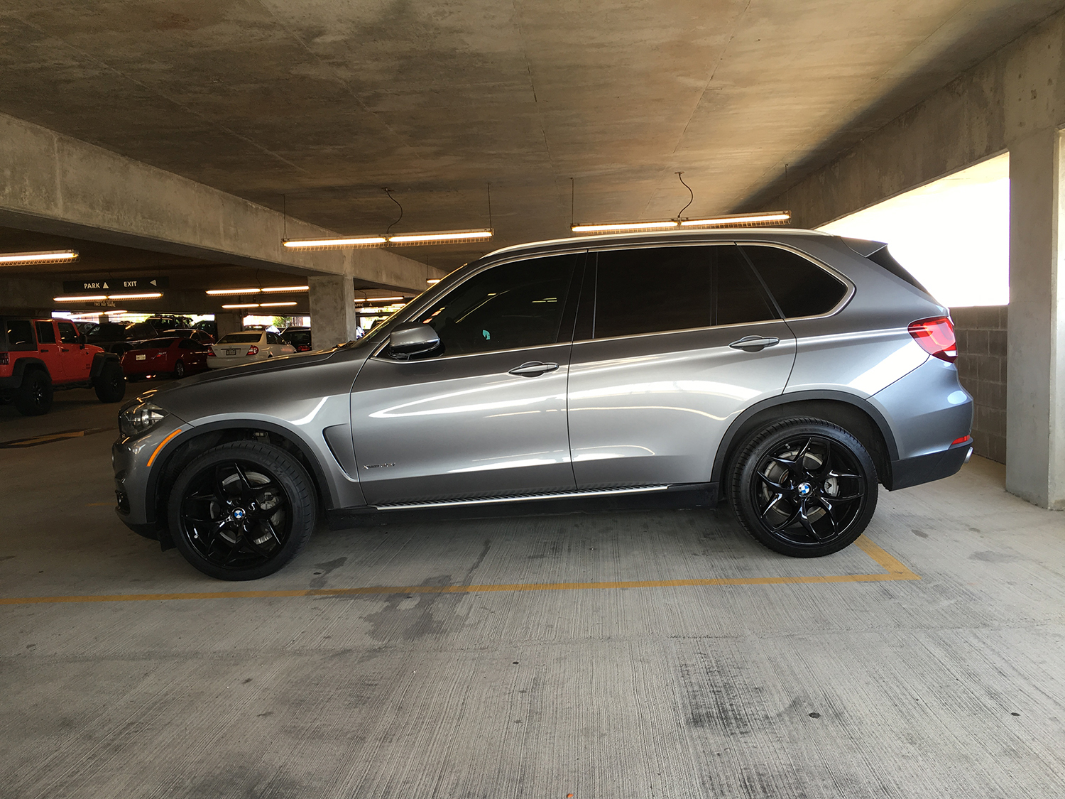 F15 BMW X5 on Massive 22in Black Forgestar F14 Wheels